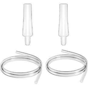 2 Replacement Tubing and Adapter Compatible with Spectra Synergy Gold Dual Adjustable Electric Breast Pump and Spectra Dual Compact Portable Double Breast Pumps