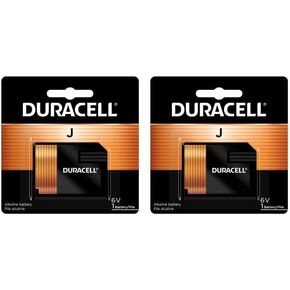 البطارية القلوية Duracell J 6V ، حزمة عدد 1 ، بطارية قلوية 6 فولت ، طويلة الأمد للكاميرات ، والأجهزة الطبية ، وأجهزة التحكم عن بُعد ، وأكثر من ذلك (حزمة 2)