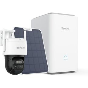 Reolink Home Hub Pro مع Trackmix+لوحة شمسية ، إمالة عموم ، تتبع تلقائي ، تكبير هجين 6x ، يعمل بالطاقة الشمسية برؤية ليلية ملونة 2K