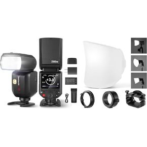 Neewer Z880-N 2.4G I-TTL Flash Speedlite متوافق مع Nikon ، واجهة المستخدم المطورة ، مصباح النمذجة القابلة للتعديل ، مفتاح TTL/M مفتاح TCM السريع ، 76WS Speedlight مع CRS7 Diffusion Diffusion