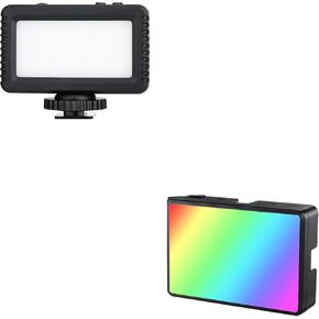 Mini LED Video Light & Magnetic RGB LED Light for Sony ZV-1 II ZV1II ZV1 ZV1F ZV-1F ZV-E10 ZVE10 A6000 A6300 A6400 Canon M50 Mark II R50 R100 Nikon Z30 Z50 Camera Smartphone Tripod for Vlog Shooting