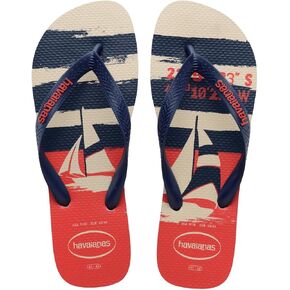 Havaianas for Men - Top Nautical Flip Flops - Beige/Navy - 13