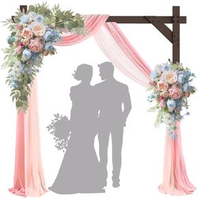 Wooden Wedding Arch, Wooden Arch 7.48FT Wood Arch Backdrop Stand Square Arch Wedding Arbor Wedding Arches for Ceremony Wood Arch Frame