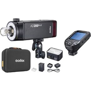 Godox AD200 Pro II Pocket Flash with Godox XProII-C Wireless Flash Trigger for Canon Camera
