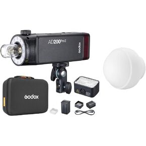 Godox AD200 Pro II Pocket Flash with Godox ML-CD15 Diffusion Dome Kit