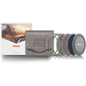 KW Revolution Professional ND Kit Magnetic Shockproof Tempered Optical Glass w Color Coded Rings inc CPL ND8 ND64 ND1000 Filter Lens Cap & Case (86mm)