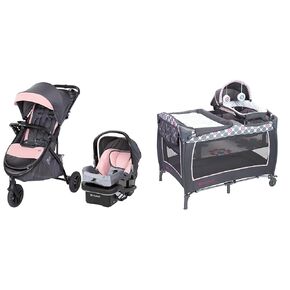 Baby Trend Tango 3 All-Terrain Stroller Travel System with EZ-Lift 35 Plus Infant Car Seat and Lil' Snooze Deluxe II Nursery Center