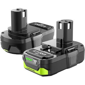2Packs 18V 3.6AH استبدال بطاريات Ryobi 18V PBP005 PBP002 متوافق مع Ryobi 18 فولت شاحن الشاحن P117 ومتوافق مع Ryobi 18 V أدوات الطاقة PCL660B
