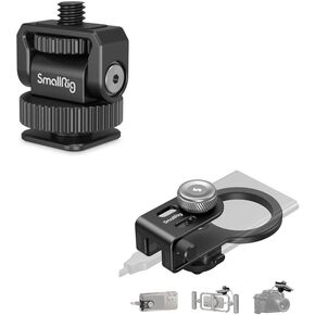 Bundle: SmallRig 1/4" Mini Ball Head Cold Shoe Mount Adapter 3577+ SMALLRIG SSD Holder 2-in-1 SSD Mount Bracket for MagSafe with Cold Shoe Cable Clamp 4779