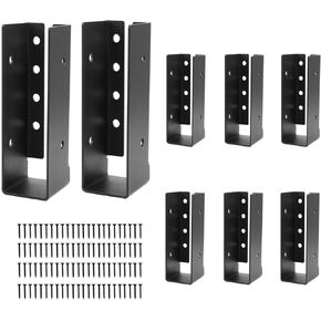 Concealed Joist Hanger 16PCS,2"x6" Joist Bracket,Framing Bracket,Railing Brackets,Q235B Steel Powder-Coated Joist Bracket Fit for 2"x6" Beam,Swing, Handrail,Fence…