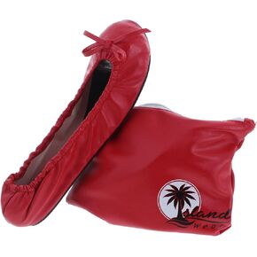 Women's Foldable Ballet Flats Travel Shoes with Carrying Clutch Case