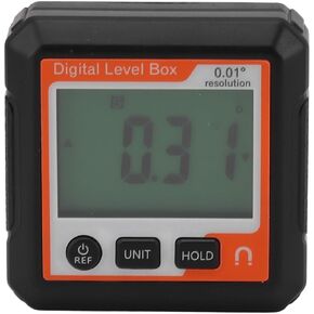 Digital Level Box with Magnetic Attachment Function, Data Lock, and Angle Slope Conversion Protractor Angle Finder Gauge for Carpentry Building Masonry Bevel (Black White) in Kuwait