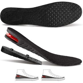 Height Increase Inserts for Women, 3 Layers Shoe Height Insoles to Make You Taller, Multi-Layer Invisible Boosting Lifts Soles for Men Kit with Air Cushion Heel Height 2.7 inch