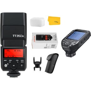 GODOX TT350o 2.4G HSS 1/8000s TTL GN36 Camera Flash Speedlite with Godox XProII-O XProIIO TTL Wireless Flash Trigger Transmitter Compatible for Olympus/Panasonic Mirrorless Digital Camera