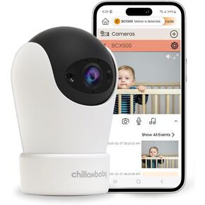 Chillax BCX500 Smart 2K Quad-HD WiFi Camera with Remote PTZ, Infrared Night Vision, 355° Pan and 180° tilt