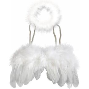 Infant Angel Wing Baby Angel Feather Wings Baby Photo Props, Baby Photography Props Photography Auxiliary Props Baby Photoshoot Small Feather Angel Wings for Photography Studio Birthday Photos