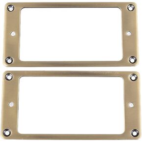 2Pcs Electric Guitar Pickup Frame Zinc Alloy Humbucker Mounting Ring Set 2 X 2mm - Replacement Accessory, Easy to Install with Stability & Reliability (Bronze)