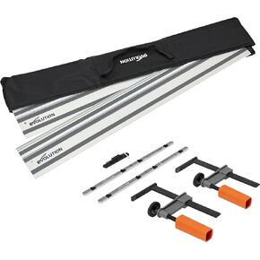 Evolution ST1400-G2 55" Circular Saw Guide Rail/Track | Universal Fit: Makita, Bosch, Festool, Triton, Metabo | 55"/4.6ft (1.4m) | Includes Self-Aligning Bars, 2x Track Clamps, Hex Key & Carry Bag