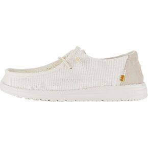 Hey Dude Women's Wendy Crochet Ivory Size 9 | Women's Shoes | Women Slip-on Loafers | Comfortable & Light-Weight
