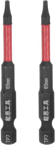 HARFINGTON 2pcs Impact Tough Torx Drill Bit T7 2.6" Length 1/4" Hex Shank S2 Steel Magnetic Insert Star 6 Point Head Screwdriver Bits in Kuwait