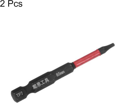 HARFINGTON 2pcs Impact Tough Torx Drill Bit T7 2.6" Length 1/4" Hex Shank S2 Steel Magnetic Insert Star 6 Point Head Screwdriver Bits in Kuwait