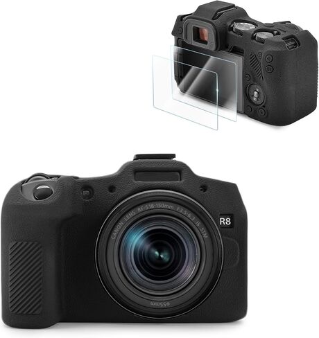 متوافق مع مجموعة ملحقات Canon EOS R8 Camera Case [مع 2 أفلام مخففة LCD] ، EOS R8 SILICON SILICONE CAMERA CAME in Saudi Arabia