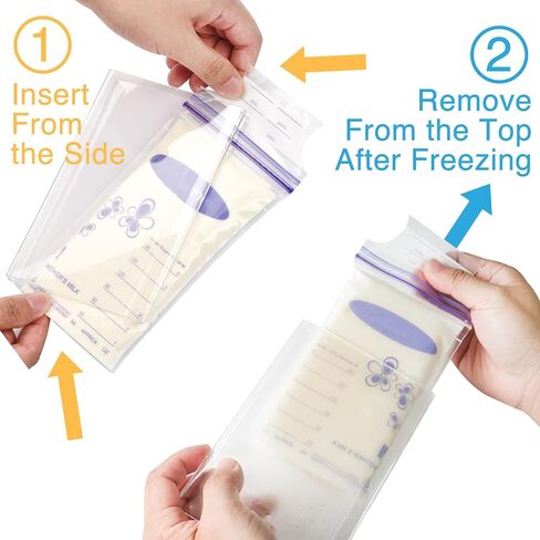 Freeze Flat Breast Milk Storage Bag |Breastmilk Freezer Flattener Kit Make Mother's Milk Bags Organizer Even to Save Refrigerator Space | Fit 3 4 5 6oz, 2-Pack | 6.3"x3.66"x0.78"in, Stackable, Clear Acrylic in Kuwait