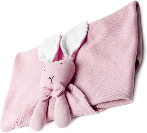 Baby Security Blanket with Stuffed Bunny Animal for Boys Girls Newborn - 24 x 24 inches - Loveys for Babies Infant Essentials (Blue Bunny) in Kuwait