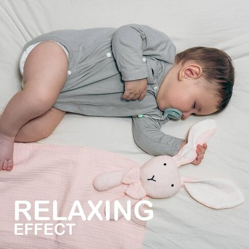 Baby Security Blanket with Stuffed Bunny Animal for Boys Girls Newborn - 24 x 24 inches - Loveys for Babies Infant Essentials (Blue Bunny) in Kuwait