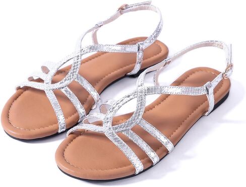 YANWENFANG Women's Flat Sandals Strappy Gladiator Sandals with Adjustable Ankle Strap,Teardrop Boho Beach Sandals for Summer Vacation, Festival, Casual Comfort in Kuwait