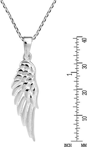 AeraVida Enchanting Shiny Everyday Angel's Wing .925 Sterling Silver Dangle Earrings | Casual Sterling Silver Dangle Earring for Women | Jewelry Gift in Saudi Arabia