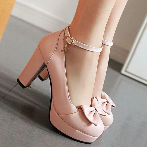 Beaupas Women's Buckle Cankle Strap CHENTY HEELS CHENTER CHENT in Kuwait