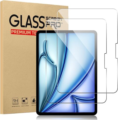 TSQQST-2 Pack Screen Protector for iPad Air 13 Inch 2024, iPad Air 6th Gen 13-inch (M2) Tempered Film, 9H Hardness Anti-Scratch Resistant, HD Clarity in Saudi Arabia
