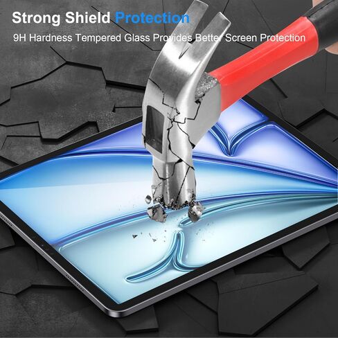 TSQQST-2 Pack Screen Protector for iPad Air 13 Inch 2024, iPad Air 6th Gen 13-inch (M2) Tempered Film, 9H Hardness Anti-Scratch Resistant, HD Clarity in Saudi Arabia