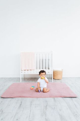 Ubbi Baby Floor Mat, Thick and Comfortable 40.5 x 57 Padded Play Mat for Babies and Toddlers, Detachable Cotton Muslin Cover, Machine Washable and Foldable, Taupe in Saudi Arabia