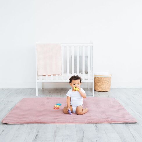 Ubbi Baby Floor Mat, Thick and Comfortable 40.5 x 57 Padded Play Mat for Babies and Toddlers, Detachable Cotton Muslin Cover, Machine Washable and Foldable, Taupe in Saudi Arabia