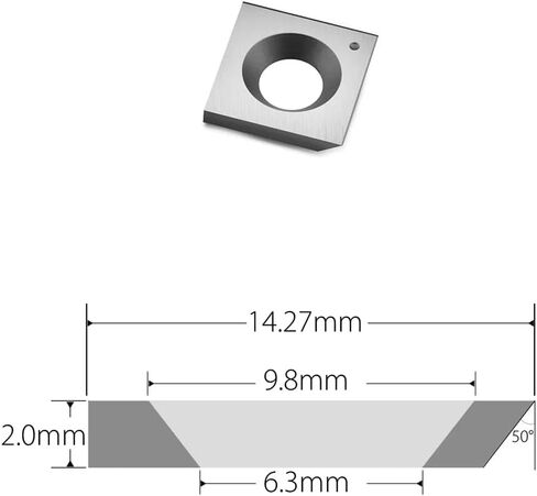 14 مللي متر مربع مستقيم كربيد إدراج القواطع (14x14x2.0 مللي متر مع مسامير) يناسب دوامة/حلزونية المسوي القاطع رئيس مخرطة أدوات الخشب. in Kuwait