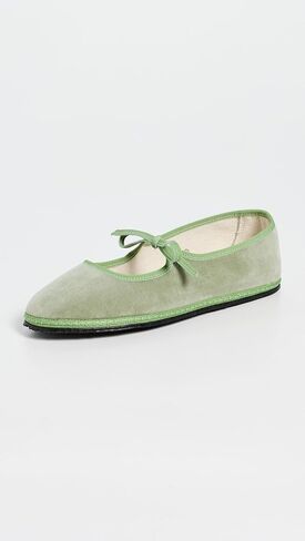 Women's Mary Jane Velvet Brigitte Flats in Saudi Arabia