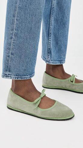 Women's Mary Jane Velvet Brigitte Flats in Saudi Arabia