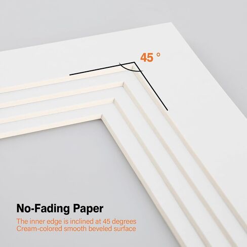 8pcs 6x8 Picture Mats, Photo Frame Matting for 4x6 Mat Board Acid Free, Photo Mats 6x8 for 4x6 for Photo Frame/Posters Prints/Paintings - 1.5mm Thickness/Cream-Colored in Saudi Arabia