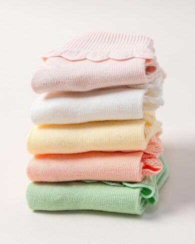 Toddler Girls Baby Ruffle Socks Cute Cotton White Turn Cuff Frilly Dress Little Girls Socks 12M-6Y in Saudi Arabia