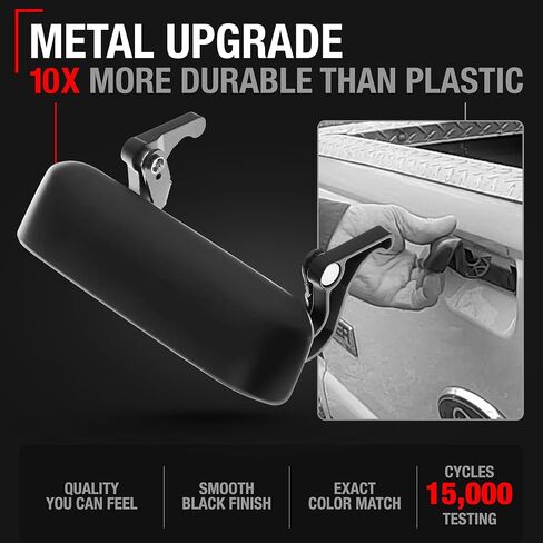 TRUBUILT1 AUTOMOTIVE Tailgate Handle Latch Replacement, Upgraded Metal - Compatible with 1998-2011 Ford Ranger - Exterior Tailgate Assembly, All Chrome - OEM 1L5Z-9943400-AAA-MT, 77872 in Kuwait