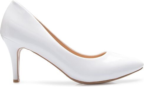 Women's Classic D'Orsay Closed Toe Mid Stiletto Heel Pump | Dress, Work, Party Low Heeled Pumps | high Casual Comfortable Sale in Saudi Arabia