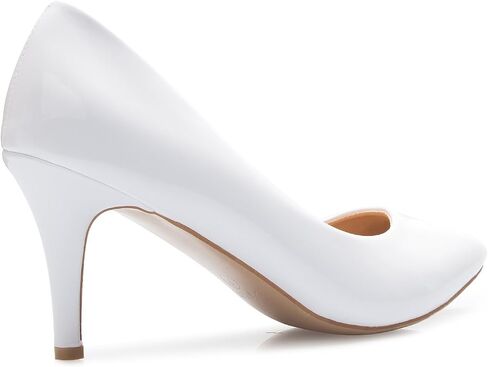 Women's Classic D'Orsay Closed Toe Mid Stiletto Heel Pump | Dress, Work, Party Low Heeled Pumps | high Casual Comfortable Sale in Saudi Arabia