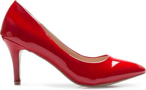 Women's Classic D'Orsay Closed Toe Mid Stiletto Heel Pump | Dress, Work, Party Low Heeled Pumps | high Casual Comfortable Sale in Saudi Arabia