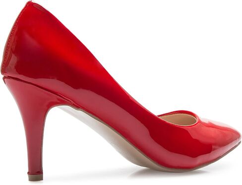 Women's Classic D'Orsay Closed Toe Mid Stiletto Heel Pump | Dress, Work, Party Low Heeled Pumps | high Casual Comfortable Sale in Saudi Arabia