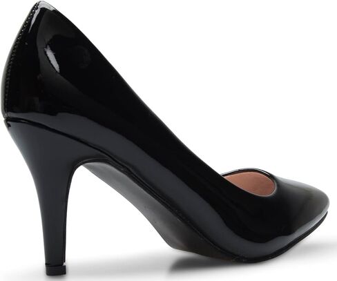 Women's Classic D'Orsay Closed Toe Mid Stiletto Heel Pump | Dress, Work, Party Low Heeled Pumps | high Casual Comfortable Sale in Saudi Arabia
