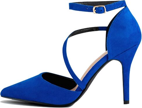 Women's High Heels Pumps Closed Pointed Toe Cross Strap D'Orsay Pumps Stiletto Heels Wedding Party Dress Shoes for Bridal in Saudi Arabia