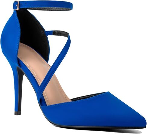 Women's High Heels Pumps Closed Pointed Toe Cross Strap D'Orsay Pumps Stiletto Heels Wedding Party Dress Shoes for Bridal in Saudi Arabia