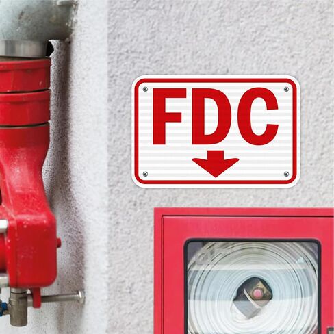 لافتة FDC مقاس 30.48 سم × 45.72 سم، 60 مل من الألومنيوم العاكس من الدرجة الهندسية، علامة اتصال قسم الإطفاء، عبوة واحدة، ألومنيوم خالٍ من الصدأ، محمي من الأشعة فوق البنفسجية، مقاوم للطقس، مقاوم للماء، حبر متين، مثبت على الحائط in Saudi Arabia